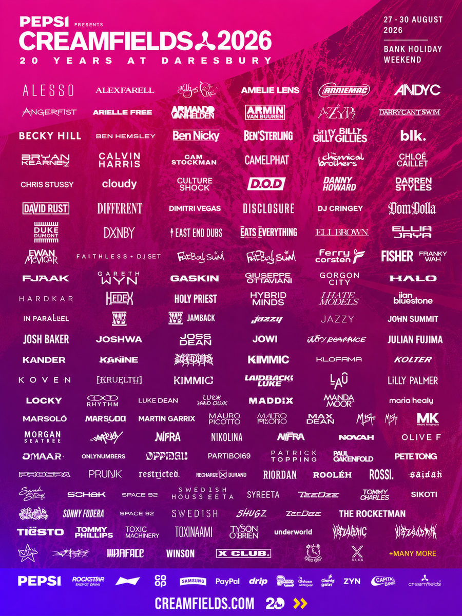 CREAMFIELDS Official LINEUP 2026